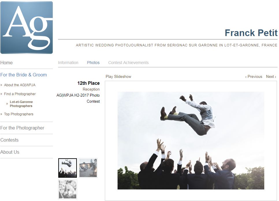 photographe agen franck petit award